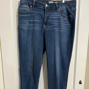 Time and Tru Boyfriend Ankle Jeans Dark Wash Size 14